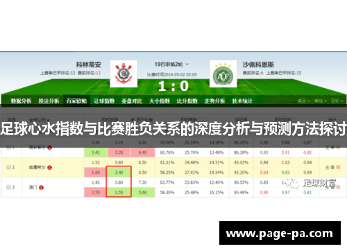 足球心水指数与比赛胜负关系的深度分析与预测方法探讨