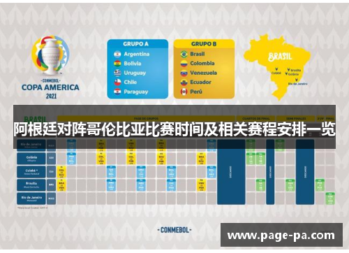阿根廷对阵哥伦比亚比赛时间及相关赛程安排一览